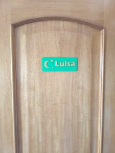 Placa para quarto com nome