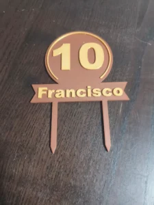 Placa topo de bolos com espetos